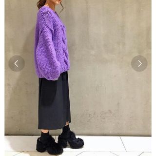 シンゾーン(Shinzone)の新品✨ケーブル編みハンドニット💜Lui's FEMME(ニット/セーター)