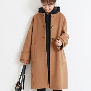 スピックアンドスパン(Spick & Span)のSpick&Span ビーバークルーネックコート(ロングコート)