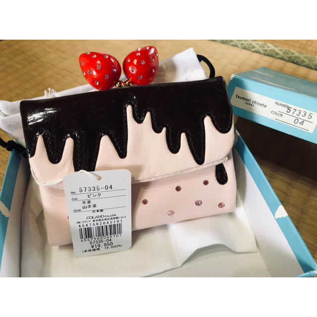 レア！ツモリチサト tsumori 二つ折り財布 いちご がま口 ケーキ 苺