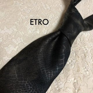 エトロ(ETRO)のお値下げしました‼️ ETRO 高級シルク ブラック ネクタイ 大人気‼︎(ネクタイ)