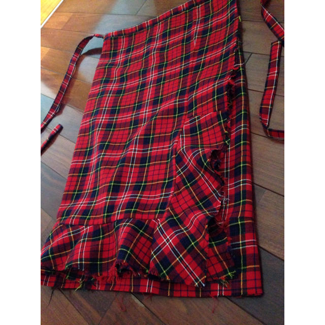 オリジナルデザイン手作り商品 コムデギャルソンウールの巻きスカート