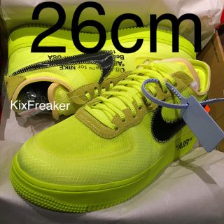 ナイキ(NIKE)の黒タグ 26 NIKE OFF WHITE AIR FORCE 1 オフホワイト(スニーカー)