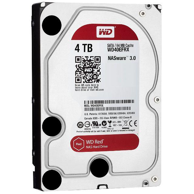 2台セット WD40EFRX 内蔵HDD Red 4TB 3.5インチ