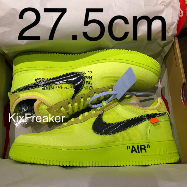 NIKE(ナイキ)の27.5 NIKE OFF WHITE AIR FORCE 1 オフホワイト メンズの靴/シューズ(スニーカー)の商品写真