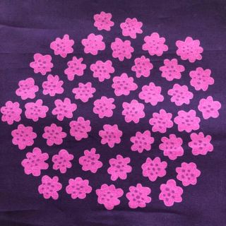 マリメッコ(marimekko)のきび様専用 マリメッコ プケッティ ピンクパープル レア 廃盤 ハギレ 北欧(生地/糸)