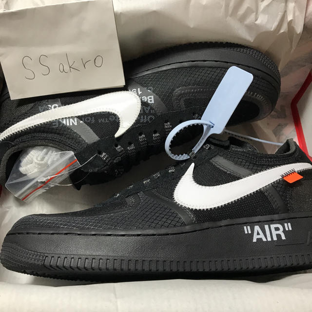 NIKE - NIKE AIR FORCE 1 LOW off-white 27cm 黒