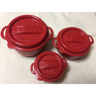 ボヌール(Bonheur)のボヌール ランチポット 3つセット！(弁当用品)