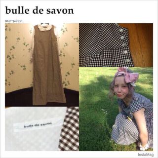 ビュルデサボン(bulle de savon)のギンガムチェック ロングワンピース(ロングワンピース/マキシワンピース)