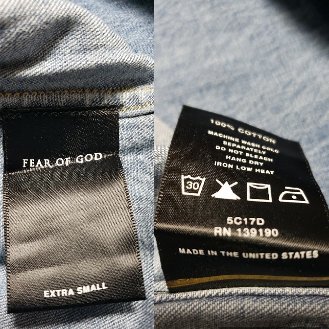 正規品★FEAROFGOD  インディゴ オーバーサイズ デニム シャツ