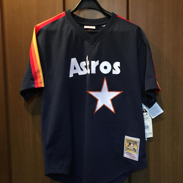 MITCHELL & NESS(ミッチェルアンドネス)のHOUSTON ASTROS authentic レプリカユニフォーム スポーツ/アウトドアの野球(応援グッズ)の商品写真