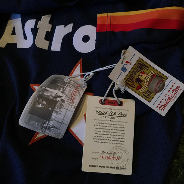 MITCHELL & NESS(ミッチェルアンドネス)のHOUSTON ASTROS authentic レプリカユニフォーム スポーツ/アウトドアの野球(応援グッズ)の商品写真