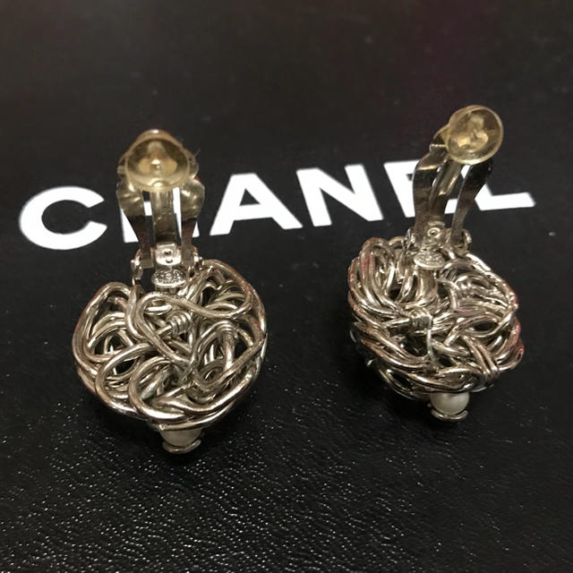 アクセサリーCHANEL シャネル イヤリング ヴィンテージ シルバー