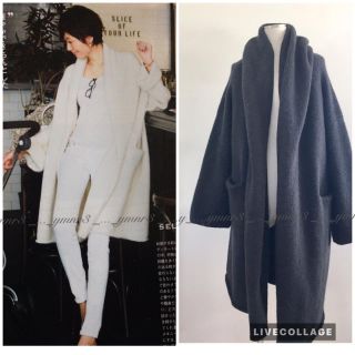 アパルトモンドゥーズィエムクラス(L'Appartement DEUXIEME CLASSE)のLAUREN MANOOGIAN HOODED KNIT カーディガン 希少(ニットコート)