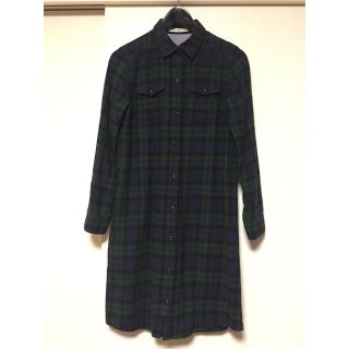 ユナイテッドアローズグリーンレーベルリラクシング(UNITED ARROWS green label relaxing)のタータンチェック シャツワンピース(ひざ丈ワンピース)