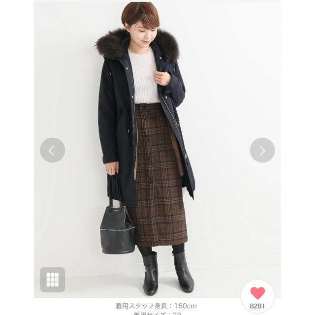 IENA(イエナ)のIENA 2018AW モッズコート 完売 ネイビー レディースのジャケット/アウター(モッズコート)の商品写真