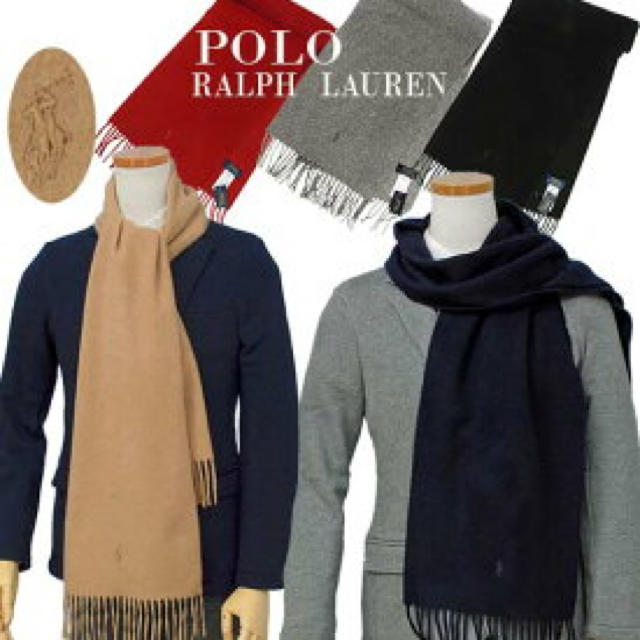 POLO RALPH LAUREN(ポロラルフローレン)のラルフローレン カシミヤ100%マフラー（黒） メンズのファッション小物(マフラー)の商品写真