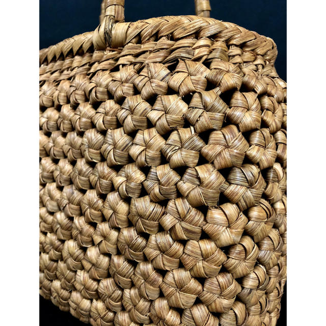 豪華さ満点 国産 新品 匠の技 最高級六角花編み 山葡萄カゴ バッグ