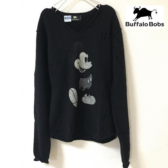 BUFFALO BOBS(バッファローボブス)の【BUFFALOBOBS】バッファローボブズ ミッキー コラボ ニット S メンズのトップス(ニット/セーター)の商品写真