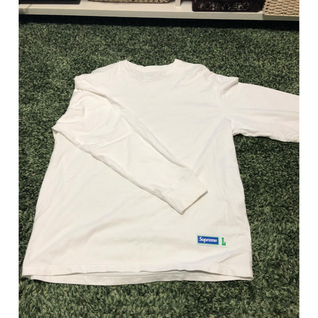 Supreme 17FW athletic label ロンT L white