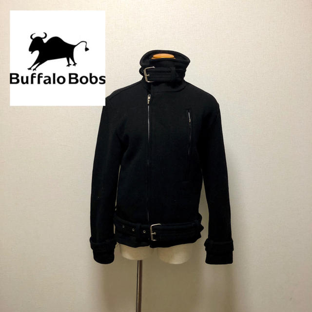 BUFFALO BOBS(バッファローボブス)のBUFFALO bobs バッファローボブス シンプル ライダース ウール100 レディースのジャケット/アウター(ライダースジャケット)の商品写真