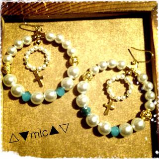 double pearl hoopピアス(ピアス)