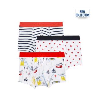 プチバトー(PETIT BATEAU)の新作 プチバトー Ｐａｒｉｓトランクス３枚組(下着)