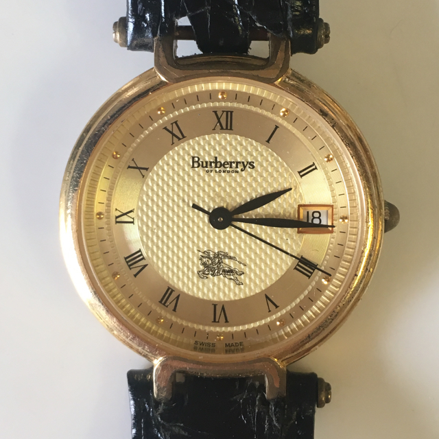 BURBERRY - バーバリーの腕時計 黒ベルトのみ一点の通販 by 咲咲 ️たくさん出品中 ️｜バーバリーならラクマ