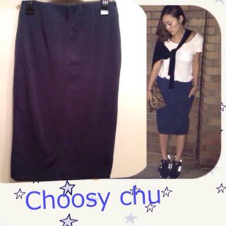 チュージーチュー(choosy chu)のchoosy chu♡膝丈スカート(ひざ丈スカート)