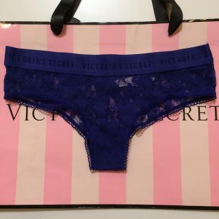 ヴィクトリアズシークレット(Victoria's Secret)の新品 ヴィクトリアシークレット レースショーツ ネイビー S(ショーツ)