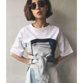 アメリヴィンテージ(Ameri VINTAGE)のAMERI♡MEDI DRAWING UNEVEN TEE(Tシャツ(半袖/袖なし))