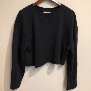 ザラ(ZARA)のZARA ブラックトレーナー(トレーナー/スウェット)