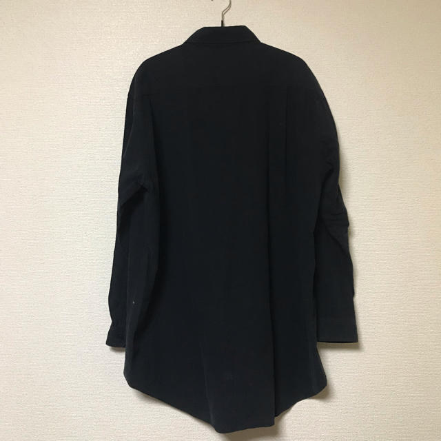 Yohji Yamamoto(ヨウジヤマモト)のY's for men 黒 ロングシャツ 長袖 メンズのトップス(シャツ)の商品写真