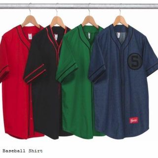 シュプリーム(Supreme)のSupreme 13AW Baseball shirt Top S 青(シャツ)