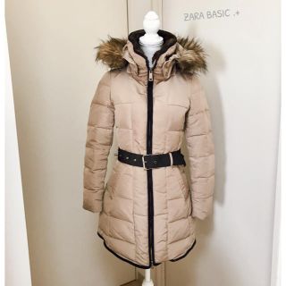 トゥモローランド(TOMORROWLAND)の【値下げ】ZARA BASIC ファーフード付きダブルジップダウン XS(ダウンコート)