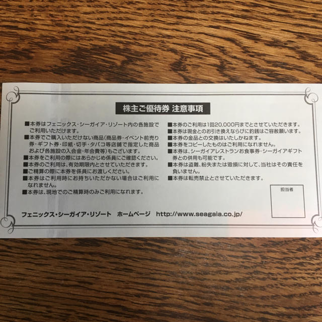 シーガイア 施設利用券 一万円 チケットの施設利用券(遊園地/テーマパーク)の商品写真