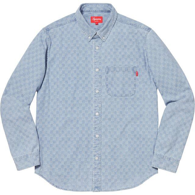 【L】Checkered Denim Shirt