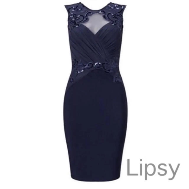 Lipsy London リプシー シースルー ドレス UK6