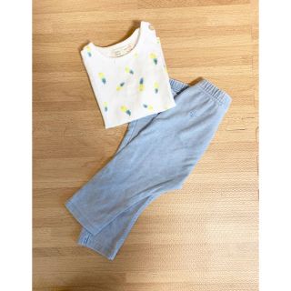 ザラキッズ(ZARA KIDS)のzara mini Tシャツパンツセット 70cm(Ｔシャツ)