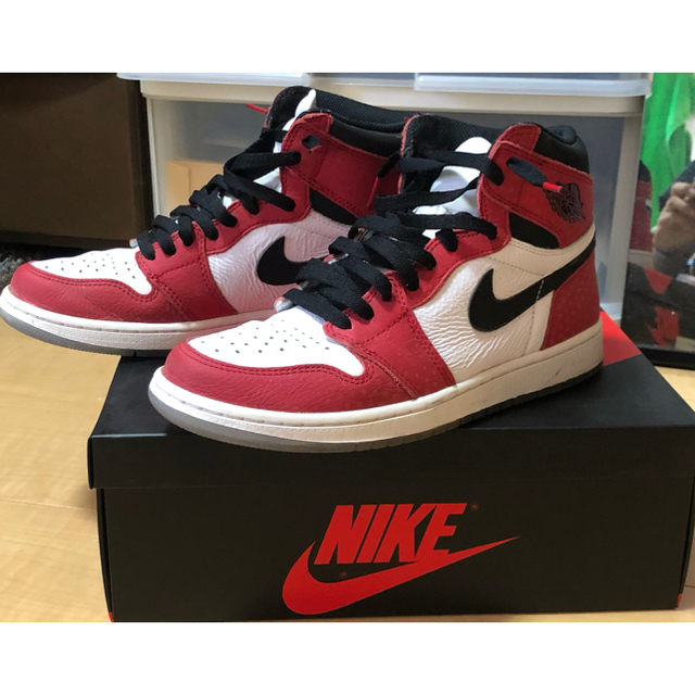 完璧 - NIKE エアジョーダン1 26.5cm スパイダーマン スニーカー