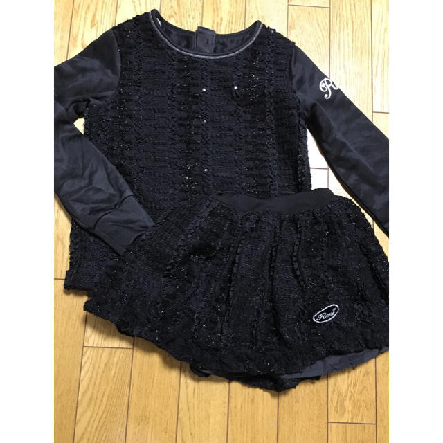 RONI(ロニィ)のSALE RONI セットアップ  黒  キッズ/ベビー/マタニティのキッズ服女の子用(90cm~)(スカート)の商品写真