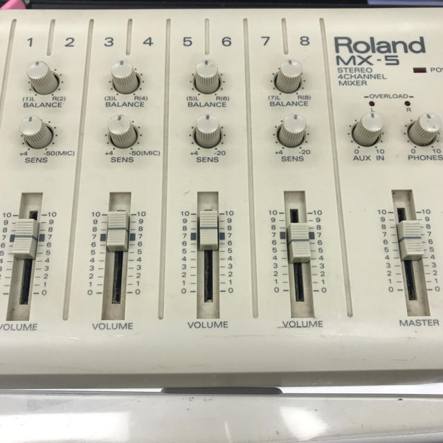 Roland(ローランド)のステレオ4チャンネルミキサー 電源アダプター付き MX5 ROland  楽器のレコーディング/PA機器(ミキサー)の商品写真