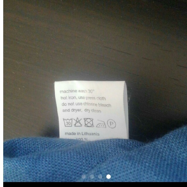 美品fog linen work ノースリーブワンピース ターコイズブルー 3