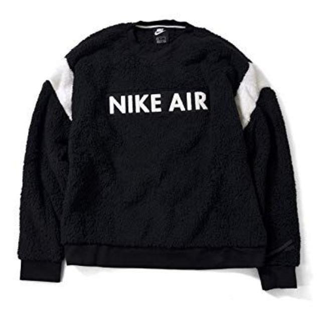 L 黒 ナイキ エア シェルパ フリース クルー ボア NIKE AIR