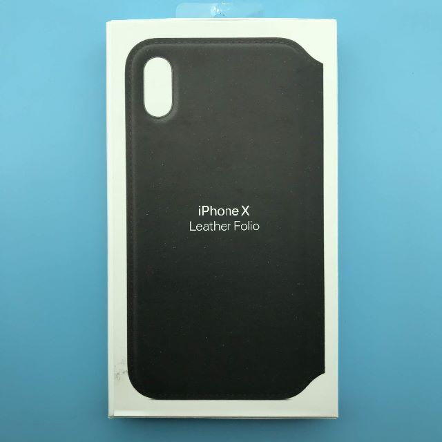 Apple(アップル)のiPhoneX用 Apple純正 レザーフォリオ 黒 スマホ/家電/カメラのスマホアクセサリー(iPhoneケース)の商品写真