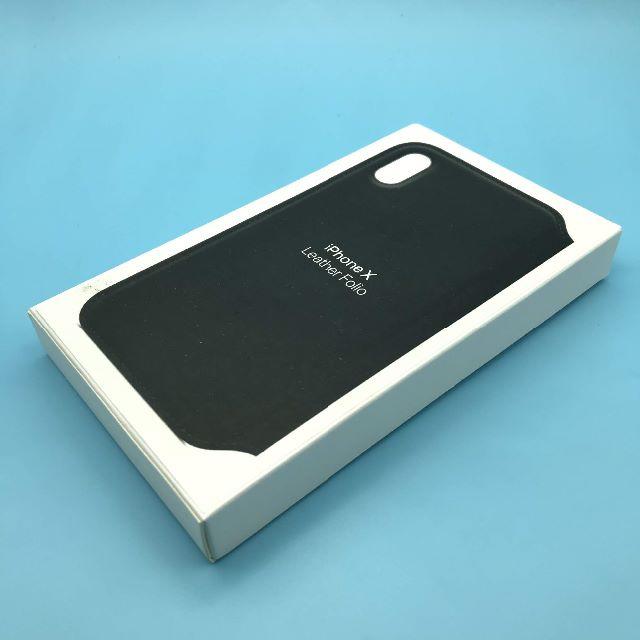Apple(アップル)のiPhoneX用 Apple純正 レザーフォリオ 黒 スマホ/家電/カメラのスマホアクセサリー(iPhoneケース)の商品写真
