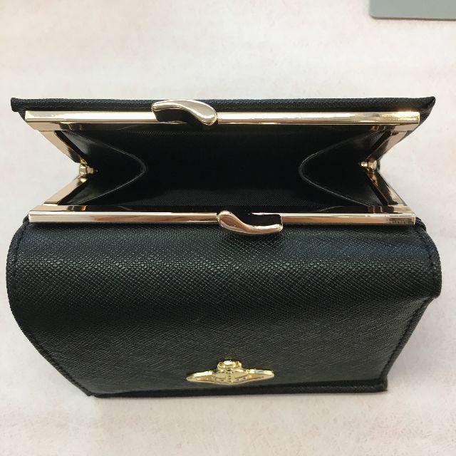 Vivienne Westwood(ヴィヴィアンウエストウッド)のヴィヴィアンウエストウッド　三つ折り財布折財布　がま口財布　ブラック レディースのファッション小物(財布)の商品写真