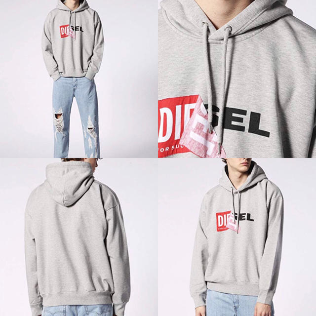 Diesel ディーゼル パーカー メンズ ボックロゴパーカー グレーパーカー の通販 By 元セレクトショップ店員 ディーゼルならラクマ