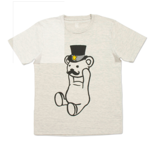 Design Tshirts Store graniph(グラニフ)のベーシックTシャツ/シルクハットコントロールベア レディースのトップス(Tシャツ(半袖/袖なし))の商品写真