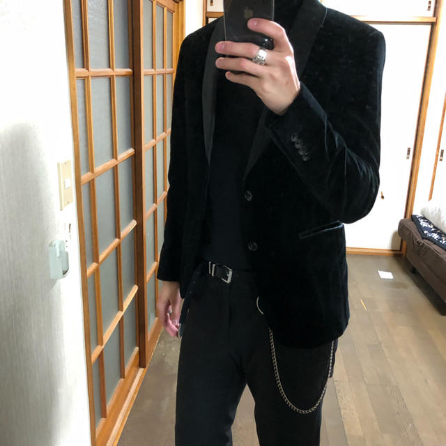 ZARA ショールカラー ベルベット ブレザー | フリマアプリ ラクマ