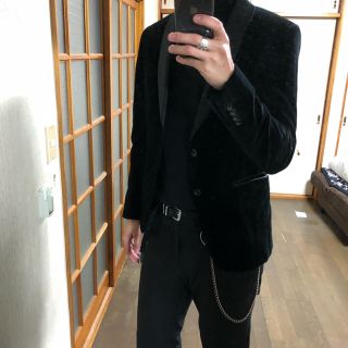 ZARA ショールカラー ベルベット ブレザー